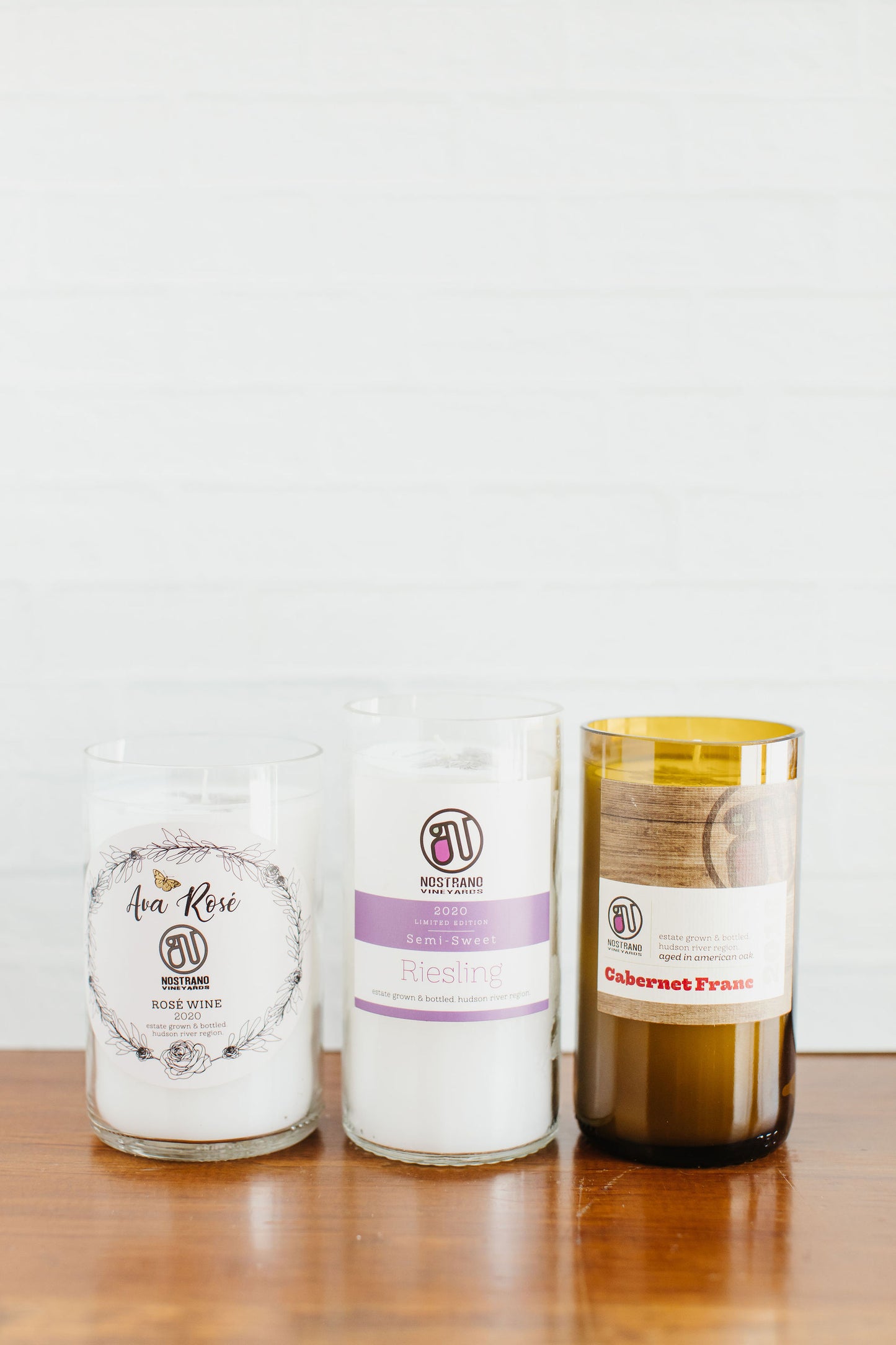 Recycled Wine Bottle Candles